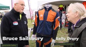 Severnside Safety's Bruce Sailbury and HortWeek technical editor Sally Drury at APF Show 2024